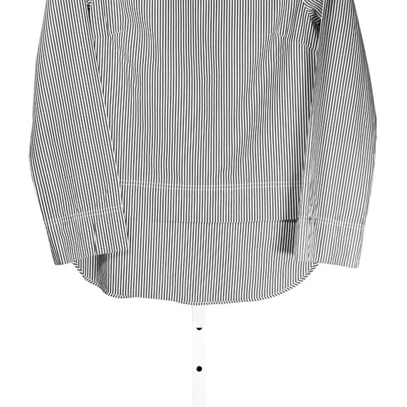 J. Crew Women's Blouse White Black Striped Button Long Sleeve Top Shirt Size 2 - Picture 6 of 8